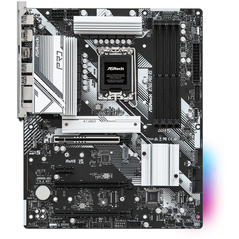 ASRock B760 Pro RS - LGA1700 ATX Motherboard, DDR5, 4x DIMM up to 128GB, PCIe 4.0, 2x USB-C — Buy in Cyprus with Fast Delivery
