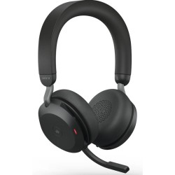 Jabra Evolve2 75 Link380c MS Stereo Black - Evolve2 75 - Black, On-ear, Bluetooth 5.2, USB-C wireless