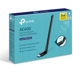 TP-Link Archer T600U Plus - Archer T600U Plus - Black USB 2.0 AC600 Dual-Band WLAN Adapter — Buy in Cyprus with Fast Delivery