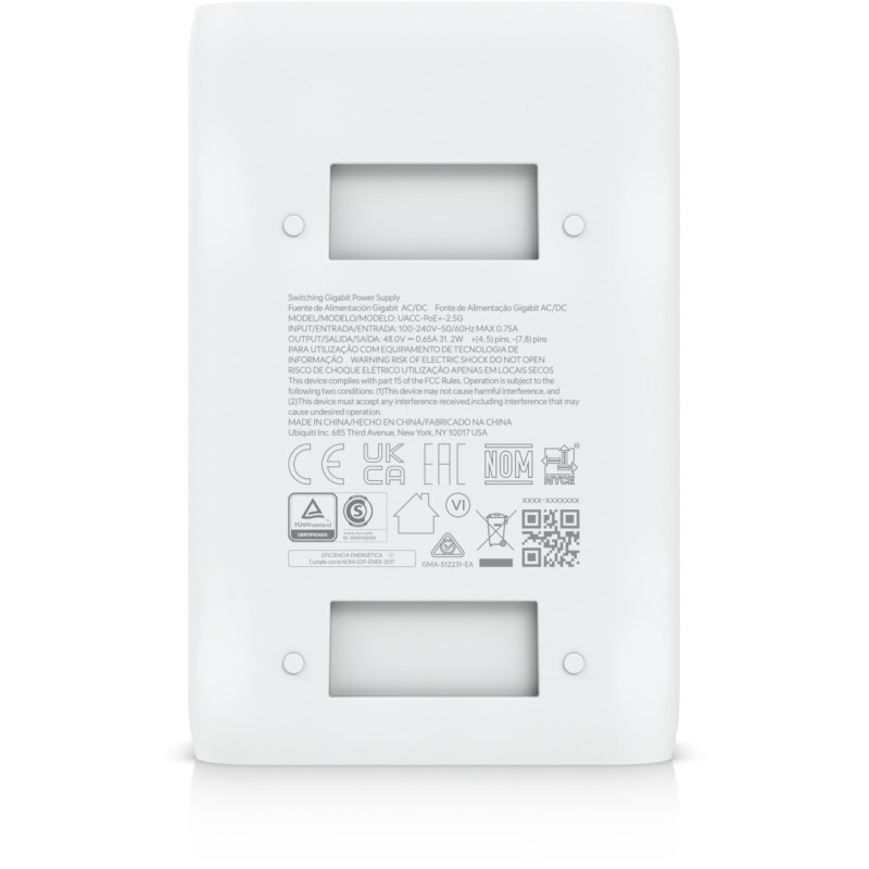 Ubiquiti PoE+ Adapter Injector - UACC-POE+-2.5G - White, 2.5GbE, 48V, 30W — Buy in Cyprus with Fast Delivery