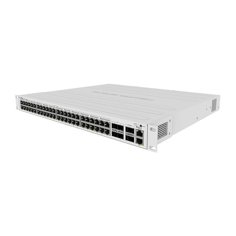 MikroTik CRS354-48P-4S+2Q+RM - 48x PoE Gigabit, 4xSFP+, 2xQSFP+, RM, 1U, Managed L3 — Buy in Cyprus with Fast Delivery