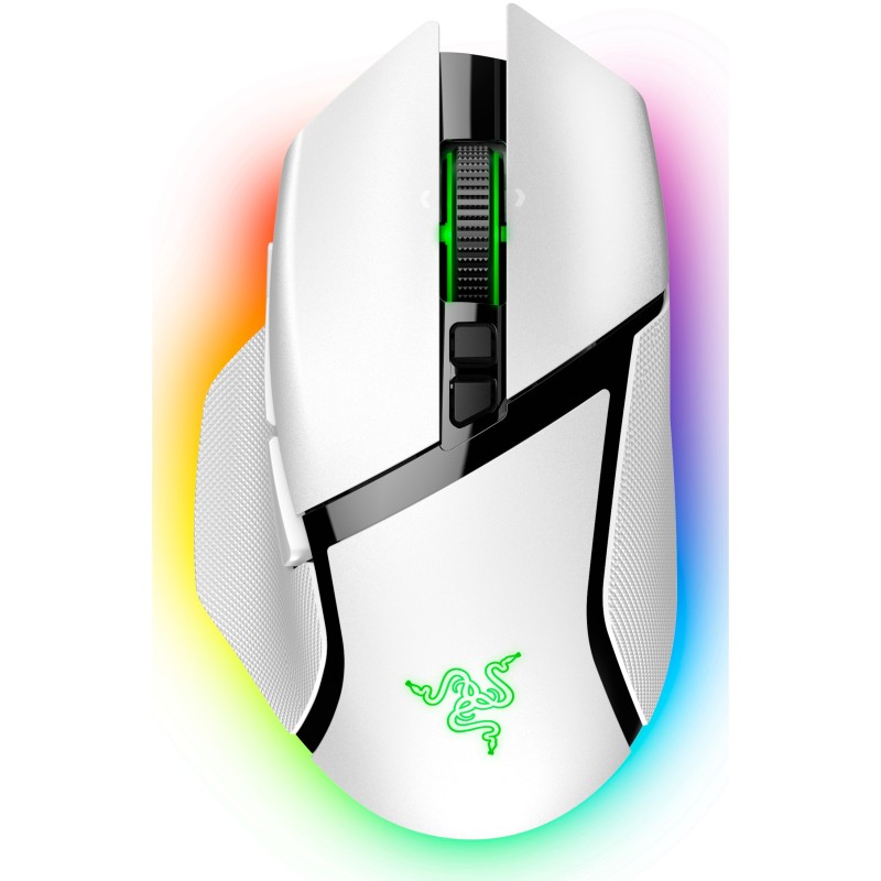 Razer Basilisk V3 Pro - Right-Handed Gaming Mouse - White, 30000 DPI, Tri-Mode Wireless/Bluetooth/USB-C