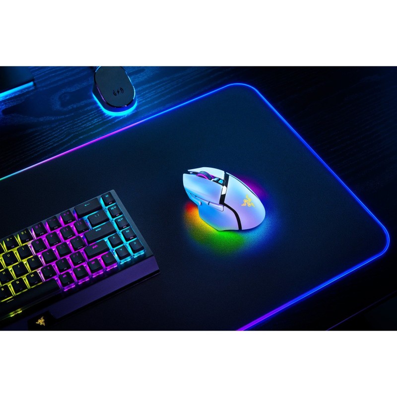 Razer Basilisk V3 Pro - Right-Handed Gaming Mouse - White, 30000 DPI, Tri-Mode Wireless/Bluetooth/USB-C