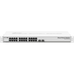 MikroTik CSS326-24G-2S+RM - CSS326-24G-2S+RM - White, 24x GbE, 2x SFP+, Passive PoE, 1U Rackmount
