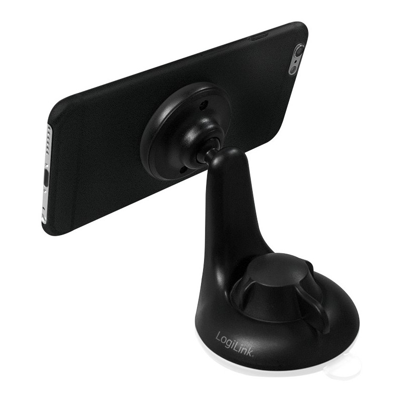Logilink Magnetic Smartphone Holder - Compact Magnetic Car Mount (Black) — Buy in Cyprus with Fast Delivery