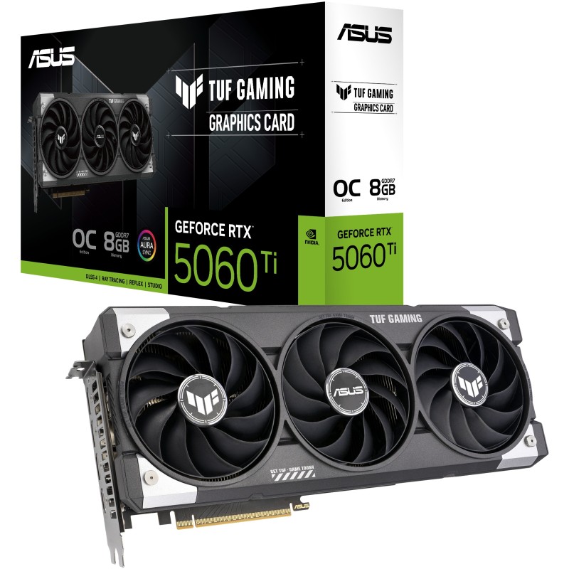 RTX 5060 Ti 8GB ASUS TUF Gaming OC - RTX 5060 Ti - Triple-fan open-air GPU — Buy in Cyprus with Fast Delivery