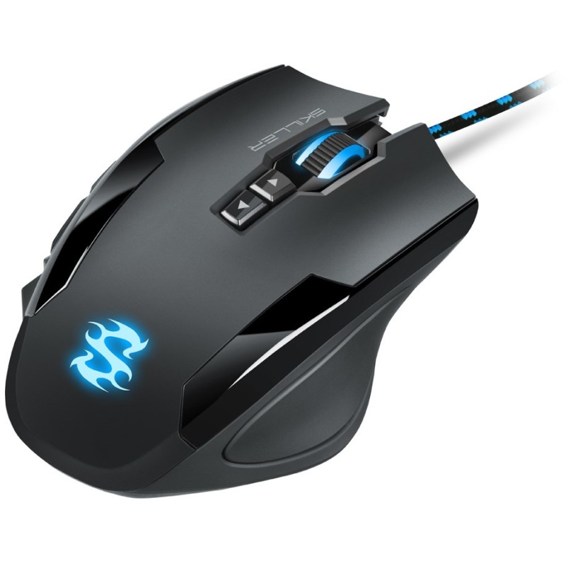 Sharkoon Skiller SGM1 Gaming Mouse - SGM1 - Wired, Ergonomic Right-Hand, 12 Programmable Buttons, Black