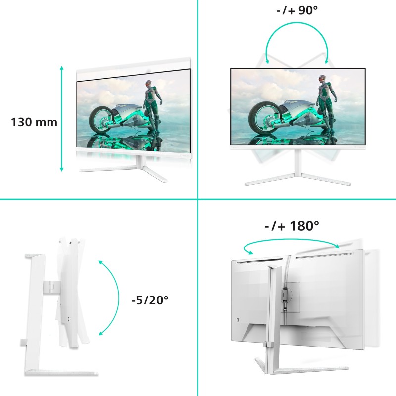 Philips 27M2N3501PA Quad HD Display - 27M2N3501PA - White, 27-inch, 2560x1440 — Buy in Cyprus with Fast Delivery