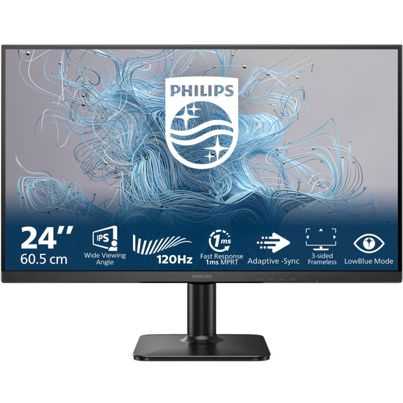 Philips Monitor - 24E2N1110 - 23.8-inch, 16:9, HDMI+D-Sub, Black — Buy in Cyprus with Fast Delivery