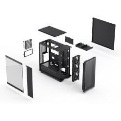 Midi Fractal Epoch Black TG RGB Light tint - Mid Tower PC Case — Buy in Cyprus with Fast Delivery