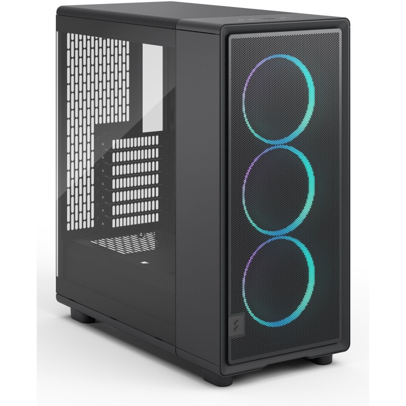 Midi Fractal Epoch Black TG RGB Light tint - Mid Tower PC Case — Buy in Cyprus with Fast Delivery