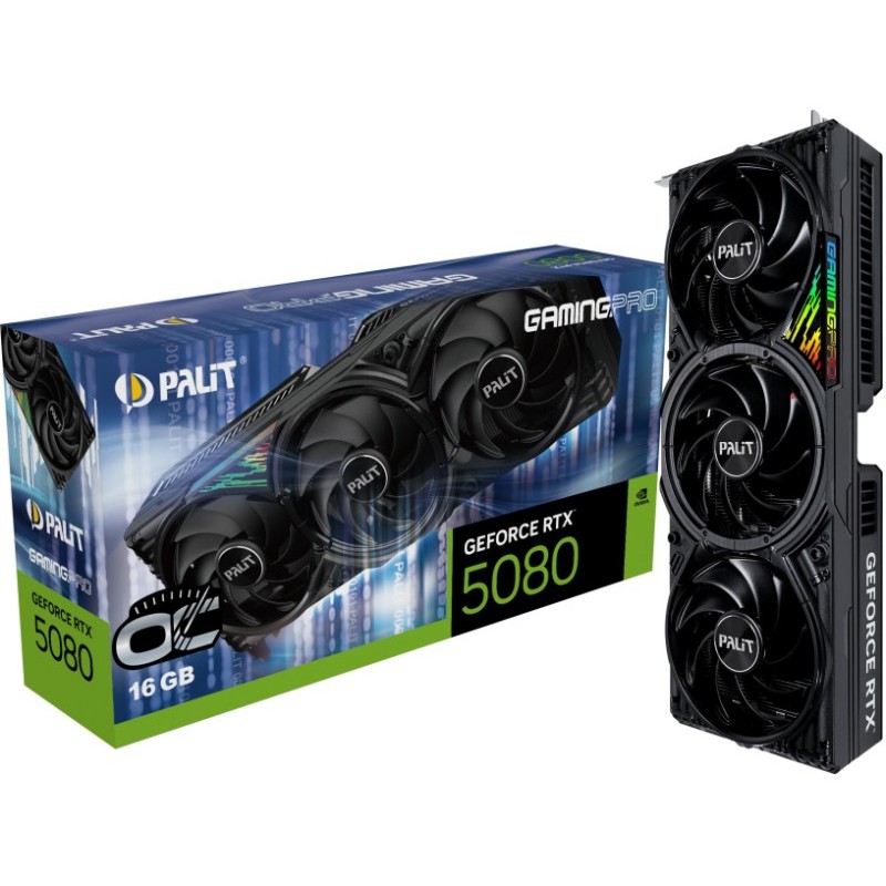 Palit RTX5080 GamingPro OC 16GB GDDR7 HDMI 3xDP - RTX5080 - 16GB GDDR7, HDMI, DisplayPort — Buy in Cyprus with Fast Delivery