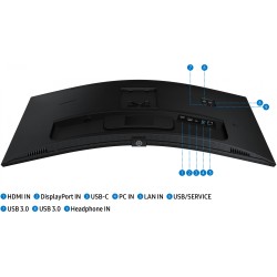 Samsung 34-inch UWQHD Monitor - S34C652UAU - 3440x1440, 100Hz, 5ms, HDMI, USB-C, DP, Black — Buy in Cyprus with Fast Delivery