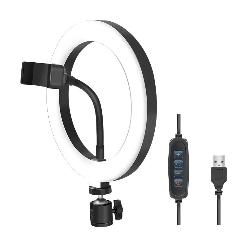 Logilink Smartphone Ring Light - Characteristics (20 cm diameter, 1.8 m USB cable) — Buy in Cyprus with Fast Delivery
