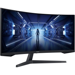 Samsung Odyssey C34G55TWWP Curved Ultrawide Monitor - C34G55TWWP - Black, 34", UWQHD 3440x1440, 144Hz, 1ms
