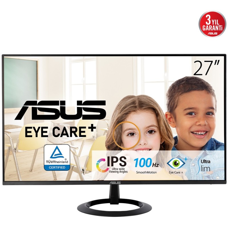 ASUS Eye Care VZ27EHF - VZ27EHF - 27-inch FHD (1920x1080), HDMI, Eye Care — Buy in Cyprus with Fast Delivery
