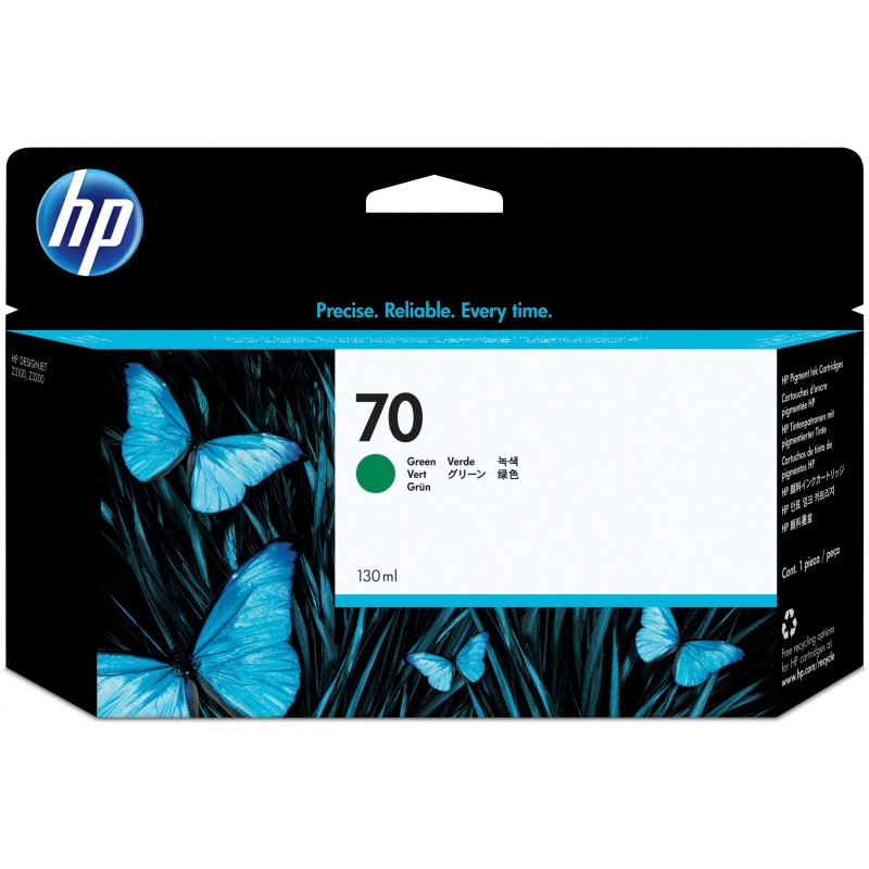 HP 70 original Ink cartridge - C9457A - Green, 130 ml, 1-pack, Vivera Ink — Buy in Cyprus with Fast Delivery