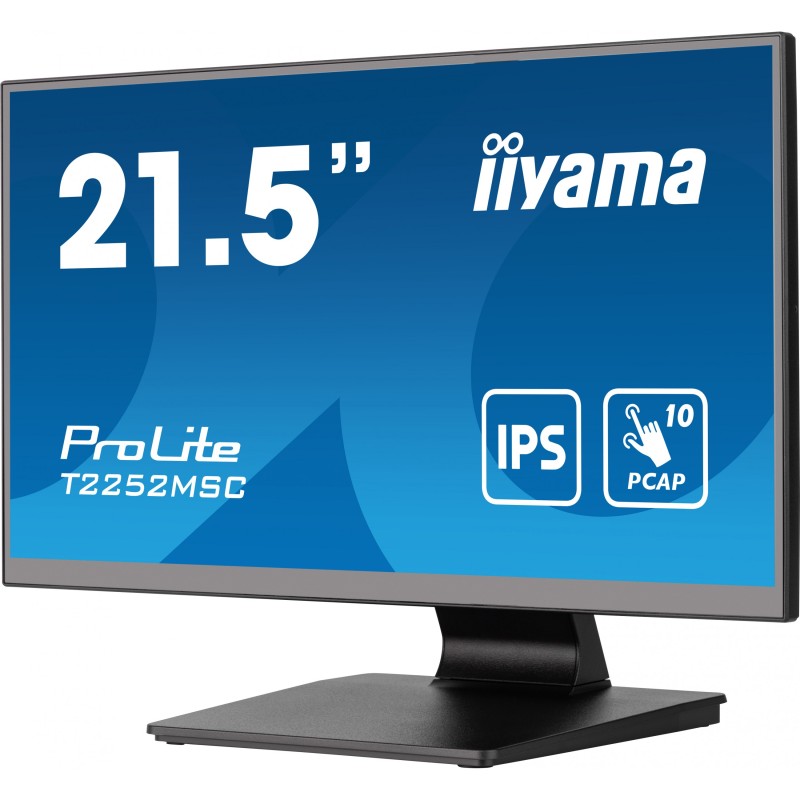 21.5-inch IPS Touch Monitor - T2252MSC-B2 - Flat, 1920x1080, 5ms, HDMI/DP/USB, Black — Buy in Cyprus with Fast Delivery