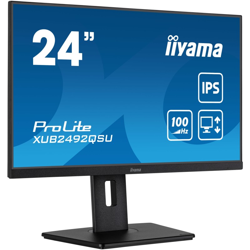 iiyama ProLite - XUB2492QSU-B1 - 24-inch 2560x1440 IPS, 0.5ms, 100Hz, HDMI/DP, Black — Buy in Cyprus with Fast Delivery