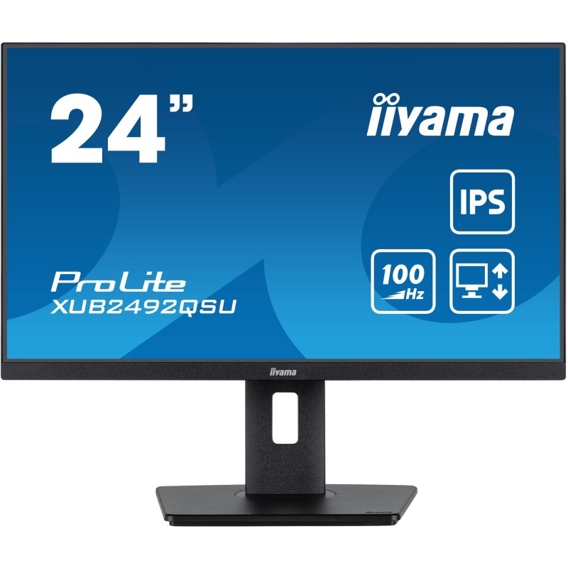 iiyama ProLite - XUB2492QSU-B1 - 24-inch 2560x1440 IPS, 0.5ms, 100Hz, HDMI/DP, Black — Buy in Cyprus with Fast Delivery