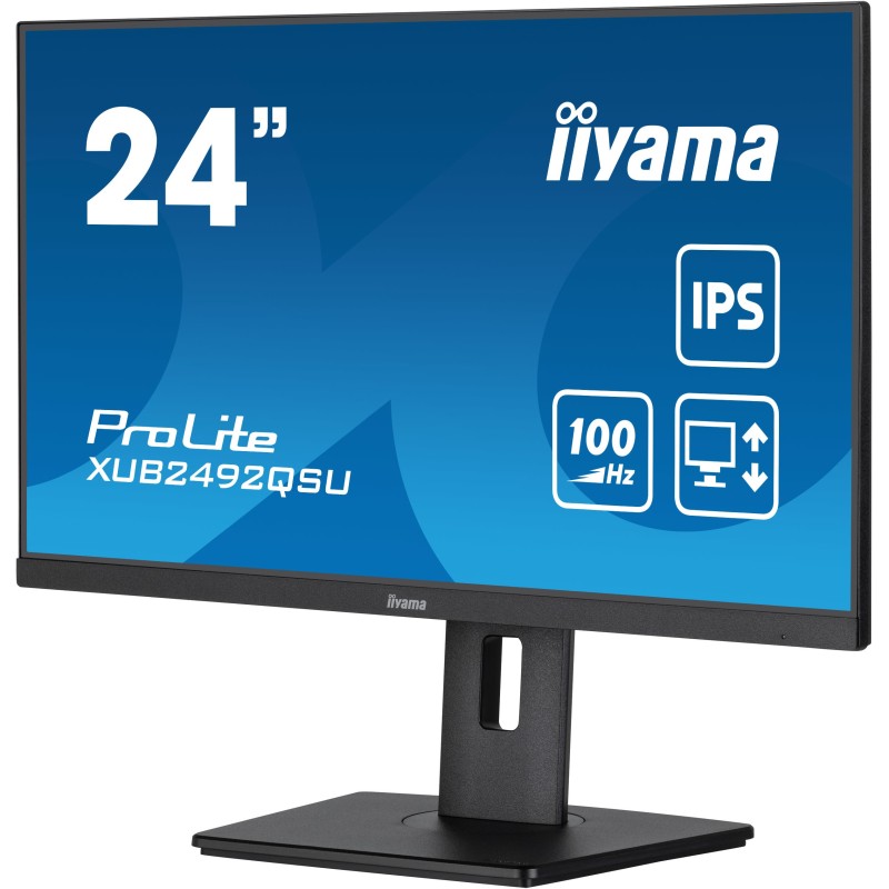iiyama ProLite - XUB2492QSU-B1 - 24-inch 2560x1440 IPS, 0.5ms, 100Hz, HDMI/DP, Black — Buy in Cyprus with Fast Delivery