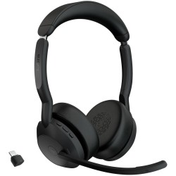 Jabra Evolve2 55 Link380c MS Stereo - Evolve2 55 - Over-ear Closed Black, Bluetooth 5.x, USB-C