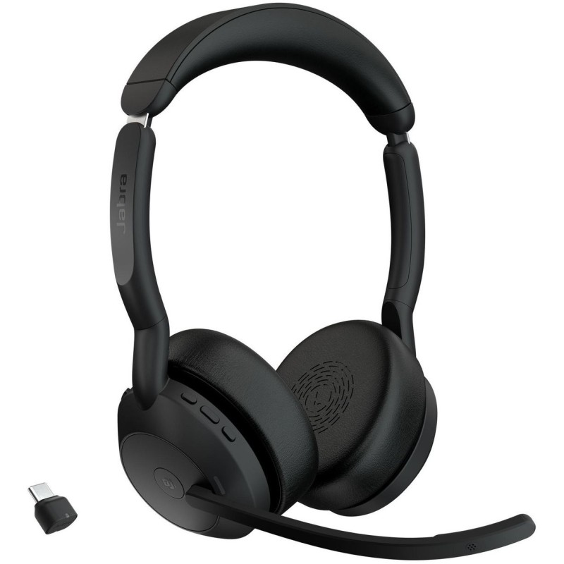 Jabra Evolve2 55 Link380c MS Stereo - Evolve2 55 - Over-ear Closed Black, Bluetooth 5.x, USB-C