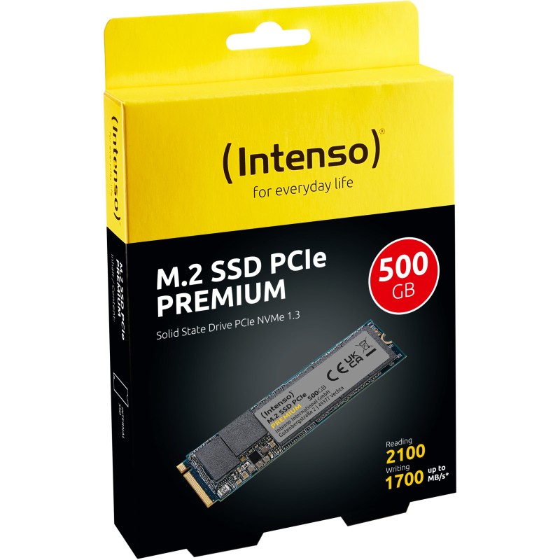 Intenso Premium 500GB M.2 2280 NVMe SSD - PCIe 3.0 x4 2100 MB/s - 3835450 (Boxed) — Buy in Cyprus with Fast Delivery