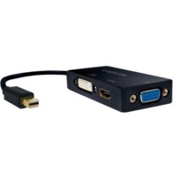 Logilink 4K Mini DisplayPort 1.2 to DVI HDMI VGA Adapter — Buy in Cyprus with Fast Delivery