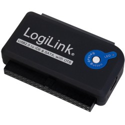 LogiLink USB 2.0 to 2.5'/3.5' IDE + SATA Adapter - Black — Buy in Cyprus with Fast Delivery