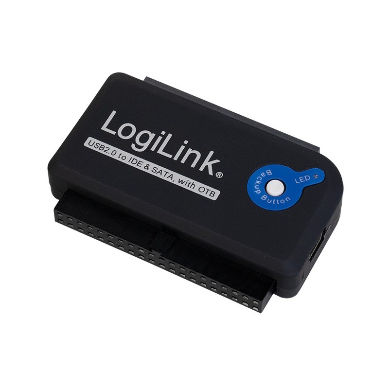 LogiLink USB 2.0 to 2.5'/3.5' IDE + SATA Adapter - Black — Buy in Cyprus with Fast Delivery