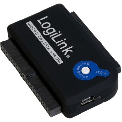 LogiLink USB 2.0 to 2.5'/3.5' IDE + SATA Adapter - Black — Buy in Cyprus with Fast Delivery