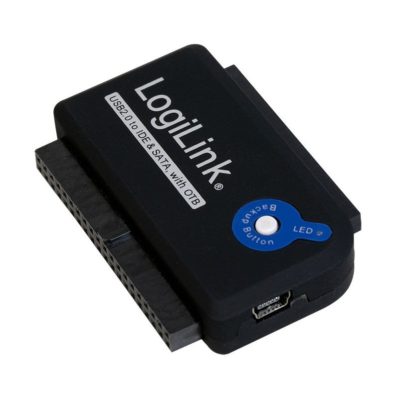 LogiLink USB 2.0 to 2.5'/3.5' IDE + SATA Adapter - Black — Buy in Cyprus with Fast Delivery