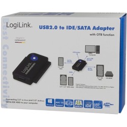 LogiLink USB 2.0 to 2.5'/3.5' IDE + SATA Adapter - Black — Buy in Cyprus with Fast Delivery