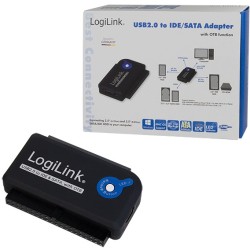 LogiLink USB 2.0 to 2.5'/3.5' IDE + SATA Adapter - Black — Buy in Cyprus with Fast Delivery