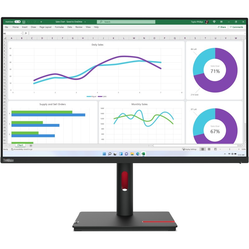 Lenovo ThinkVision T32h-30 - T32h-30 - 31.5' QHD IPS Monitor with USB-C, DP & HDMI — Buy in Cyprus with Fast Delivery
