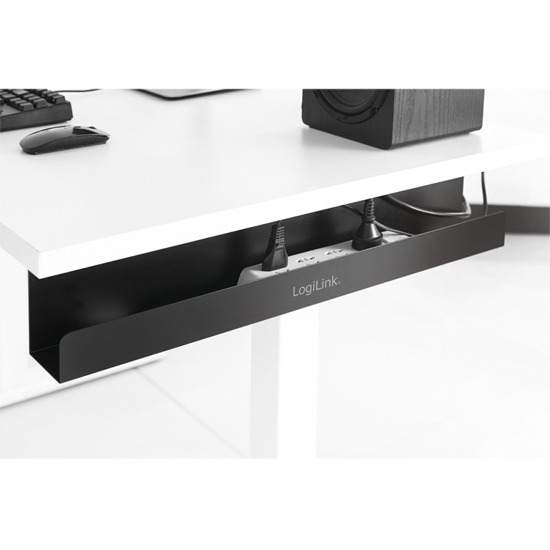 LogiLink Management Tray for Under-Desk Mounting 600 x 76 x 114 mm - Black — Buy in Cyprus with Fast Delivery