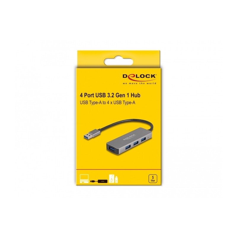 DeLock USB-C Hub 4-Port - 63171 - USB 3.2 Gen 2, 4x USB-A — Buy in Cyprus with Fast Delivery