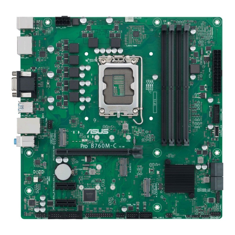 ASUS Pro B760M-C-CSM - LGA1700 Micro-ATX DDR5 Motherboard, Intel B760, 4 DIMM, 128GB Max — Buy in Cyprus with Fast Delivery