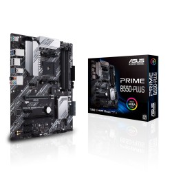 ASUS PRIME B550-PLUS - AM4 ATX Motherboard - B550, DDR4, 4x DIMM 128GB, 2x M.2, 6x SATA, Gigabit LAN (Black/Silver)