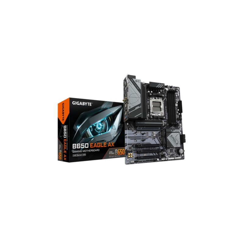 Gigabyte GA-B650 EAGLE AX - AM5 ATX Motherboard, DDR5, 4x DIMM (256GB), Wi-Fi 6E, 3x M.2, 4x SATA, Bluetooth 5.3