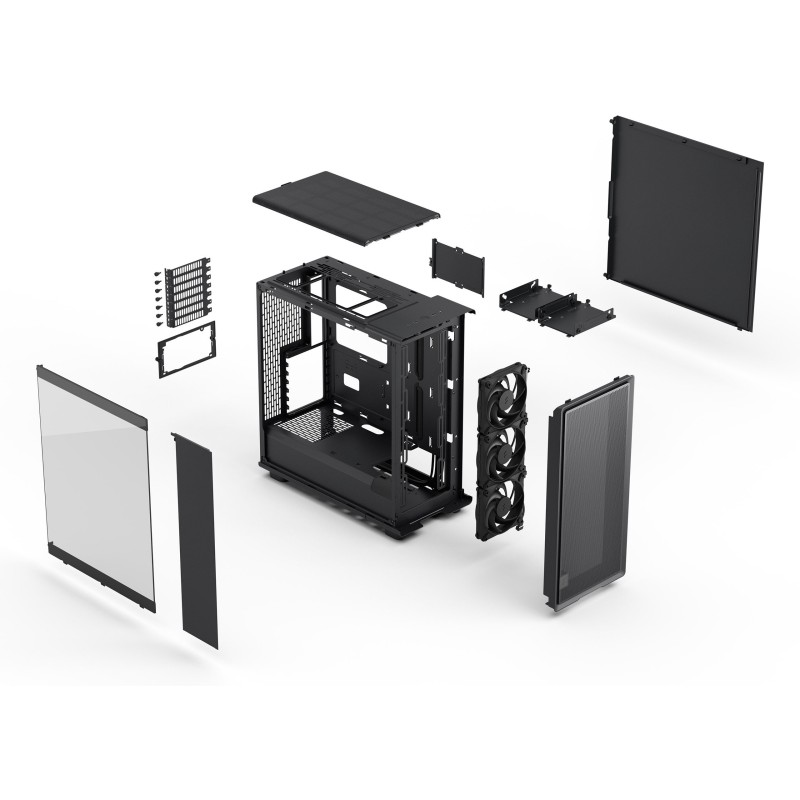 Midi Fractal Epoch Mid Tower Case - Black TG Light Tint — Buy in Cyprus with Fast Delivery