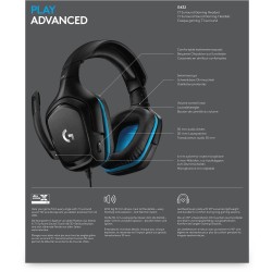 Logitech G432 Gaming Headset - G432 - Over-ear, wired (USB-A, 3.5mm) — Buy in Cyprus with Fast Delivery