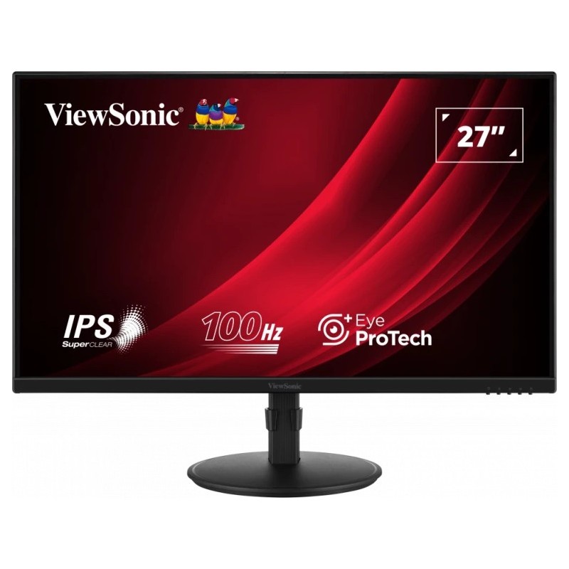 ViewSonic VG2708A-MHD - 27-inch FHD IPS Monitor, 100Hz, 5ms, HDMI/DP/VGA, Speakers, Black — Buy in Cyprus with Fast Delivery