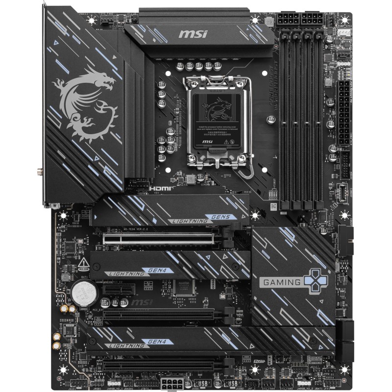MSI Z890 GAMING PLUS WIFI - Z890 (LGA1851) - ATX, Wi-Fi 7, Thunderbolt 4, PCIe 5.0, 256GB RAM