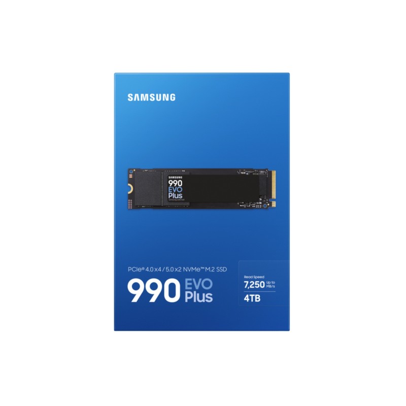 Samsung 990 EVO Plus - MZ-V9S4T0BW - 4TB M.2 2280 NVMe SSD, PCIe 4.0 x4, up to 7,250/6,300 MB/s