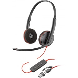 HP Poly Headset - C3220 - Black, Over-ear, USB-C, Stereo — Buy in Cyprus with Fast Delivery