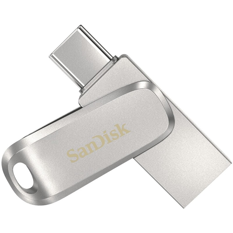 SanDisk Ultra Dual Drive Luxe Type-C - 128GB - USB-C/USB-A - Silver — Buy in Cyprus with Fast Delivery