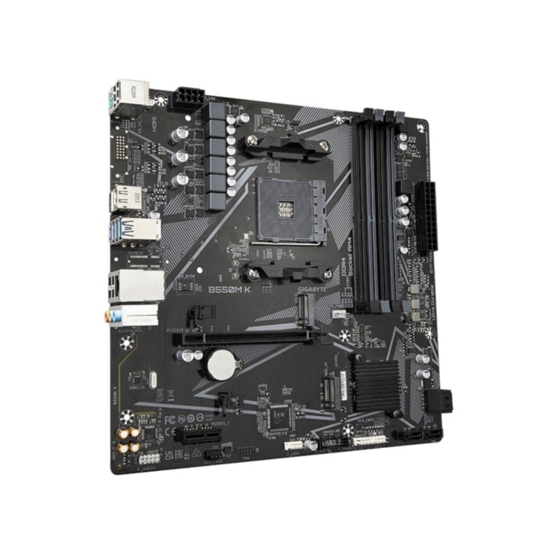 Gigabyte GA-B550M K - B550 micro ATX Motherboard (AM4) - 128GB DDR4, PCIe 4.0, HDMI 2.1, Brown