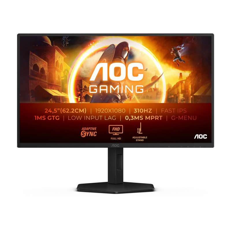 AOC 25G4SXU - 24.5-inch Monitor - 2x HDMI + DP - Black/Gray — Buy in Cyprus with Fast Delivery